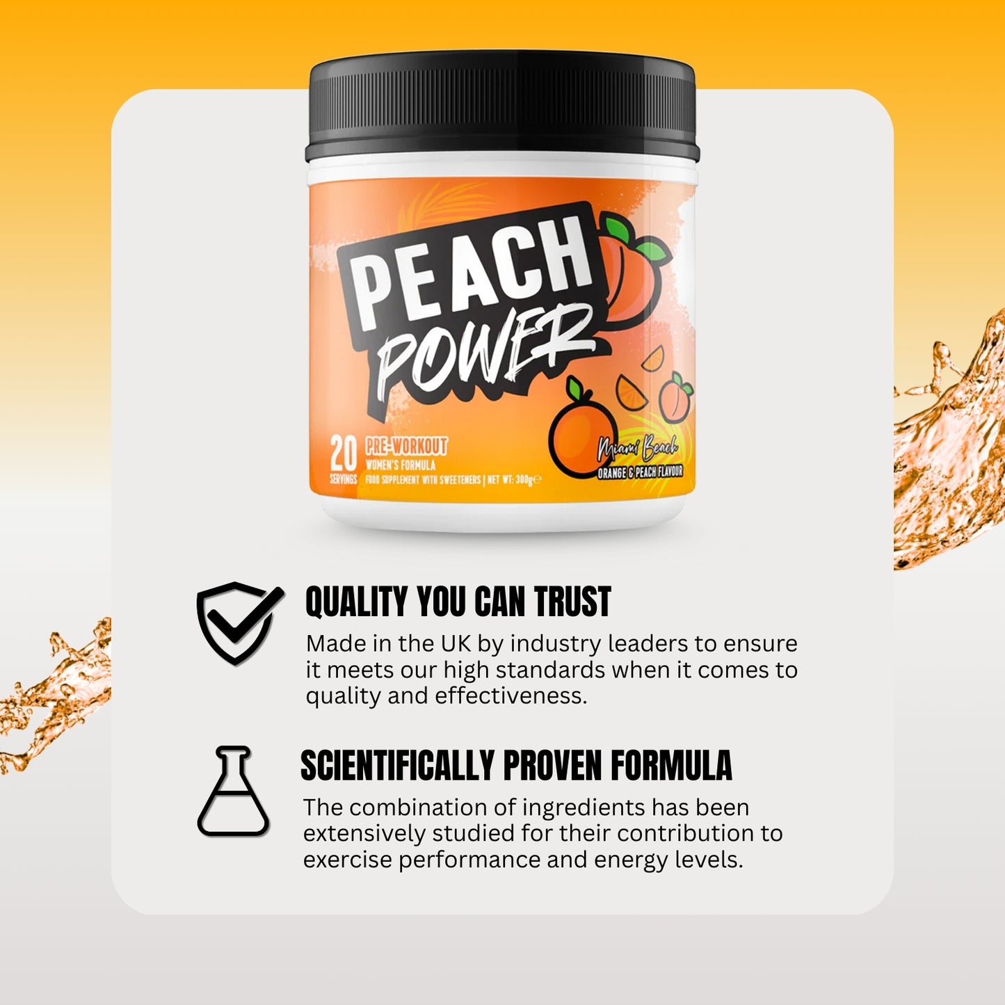 
                  
                    Peach Power Pre-workout Miami Beach Orange & Peach
                  
                