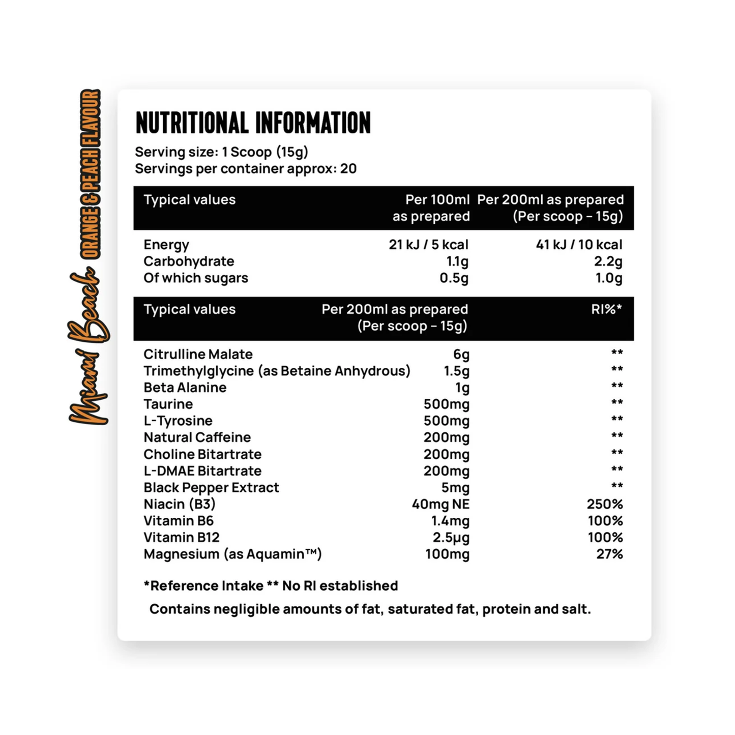 
                  
                    Peach Power Pre-workout Miami Beach Orange & Peach
                  
                