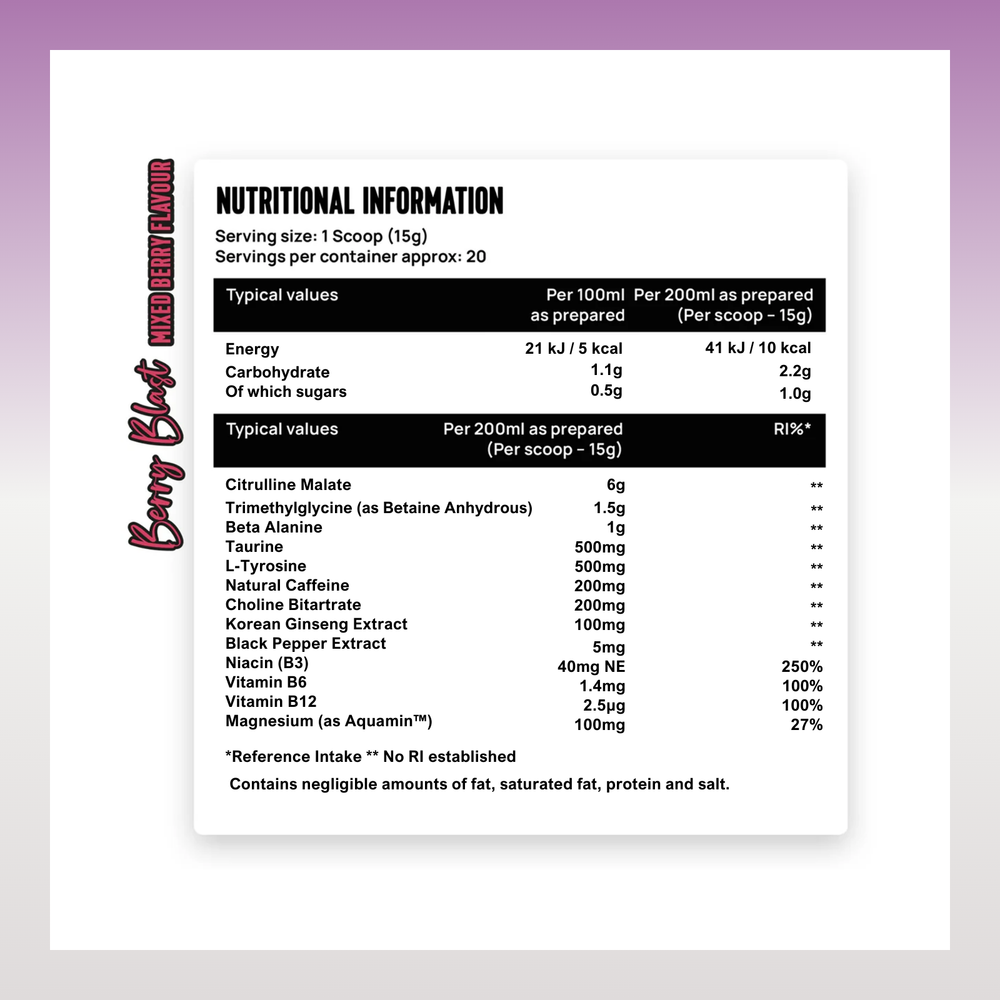 
                  
                    Peach Power Pre-workout Berry Blast
                  
                