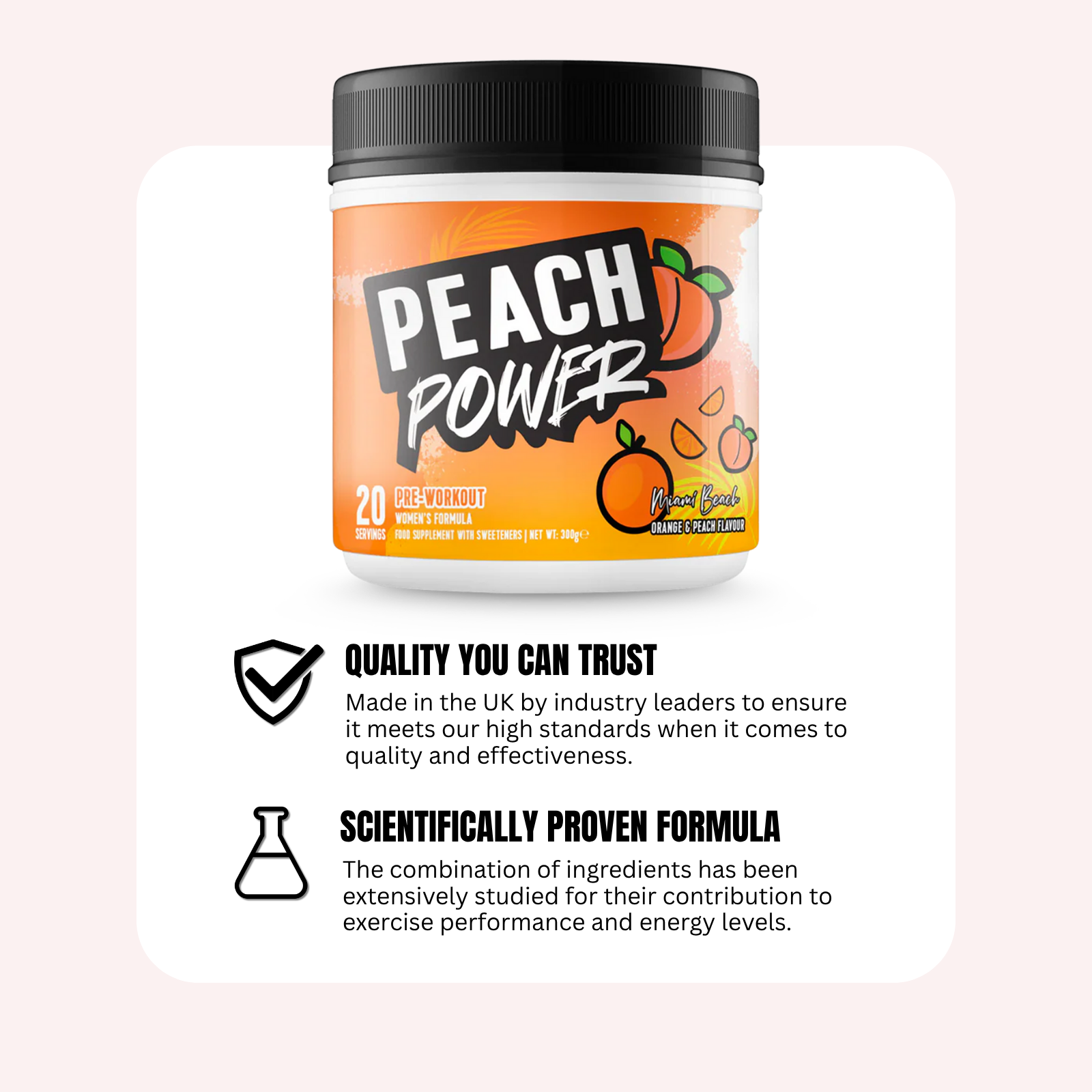 Peach Power Pre-workout Miami Beach Orange & Peach Peach Power Pre-workout Miami Beach Orange & Peach