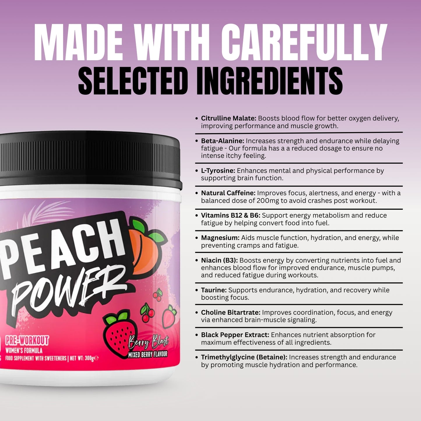 
                  
                    Peach Power Pre-workout Berry Blast
                  
                
