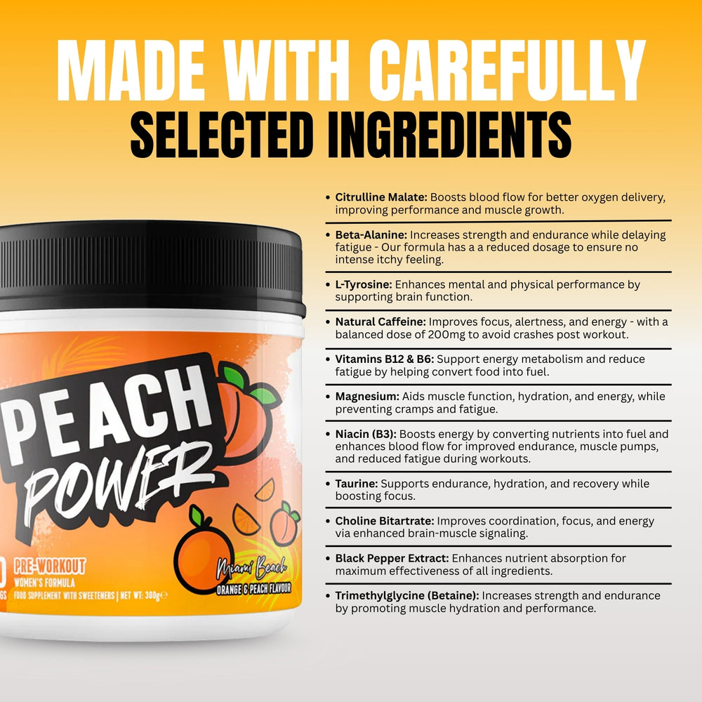 
                  
                    Peach Power Pre-workout Miami Beach Orange & Peach
                  
                